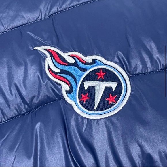 NFL Tennessee Titans Puffer Jacket Womens Sz
XXL Navy White Quilted Full Zip - Picture 5 of 9